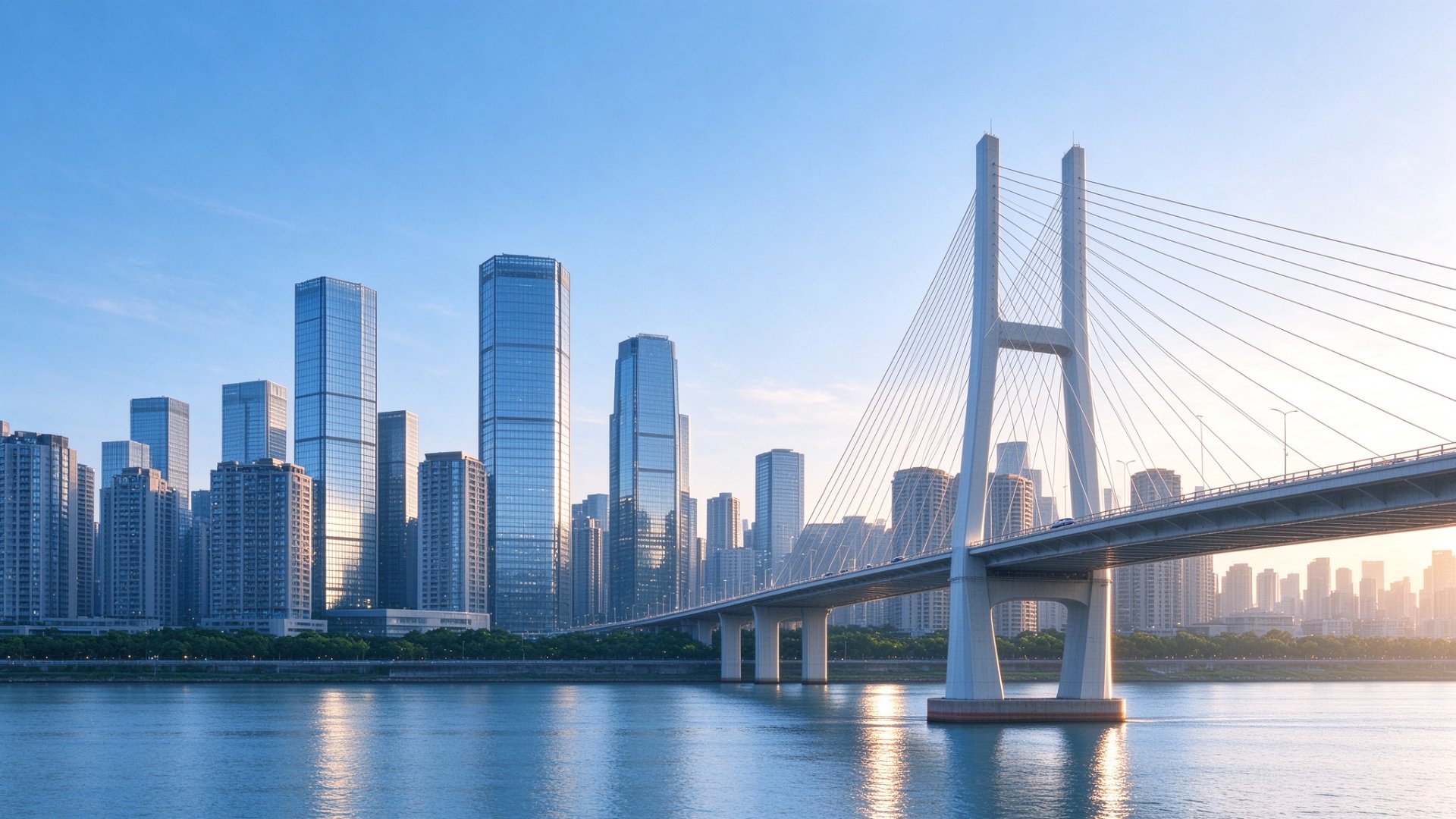 斜拉桥与城市天际线，倾角仪典型应用场景之一：桥梁墩台倾斜监测